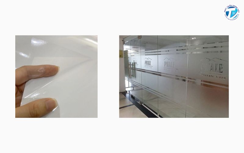 Decal dán kính trong suốt